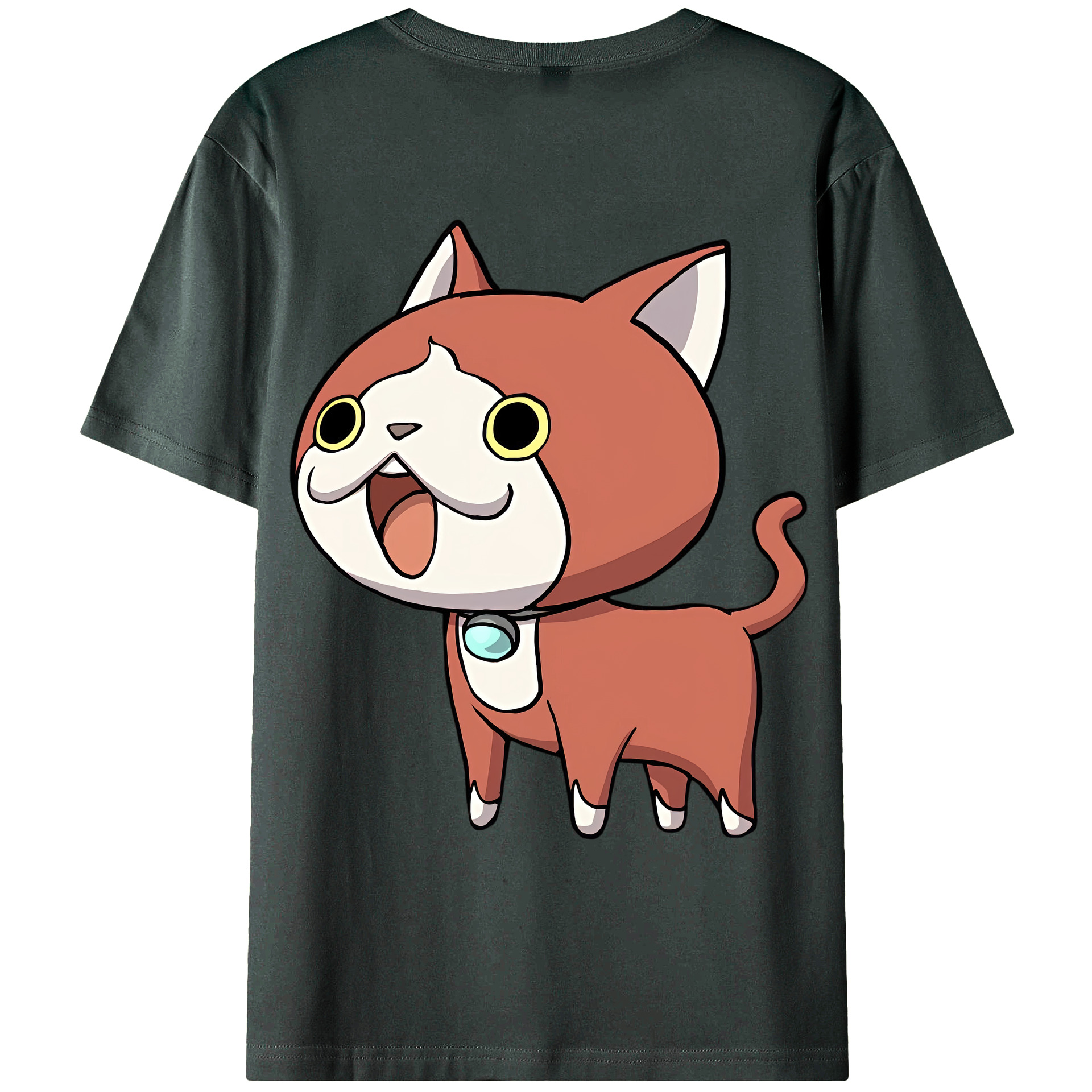 （画像用） 妖怪ウォッチ Yo-kai Watch 綿100％ メンズ半袖Tシャツ（バックプリント） 通気性